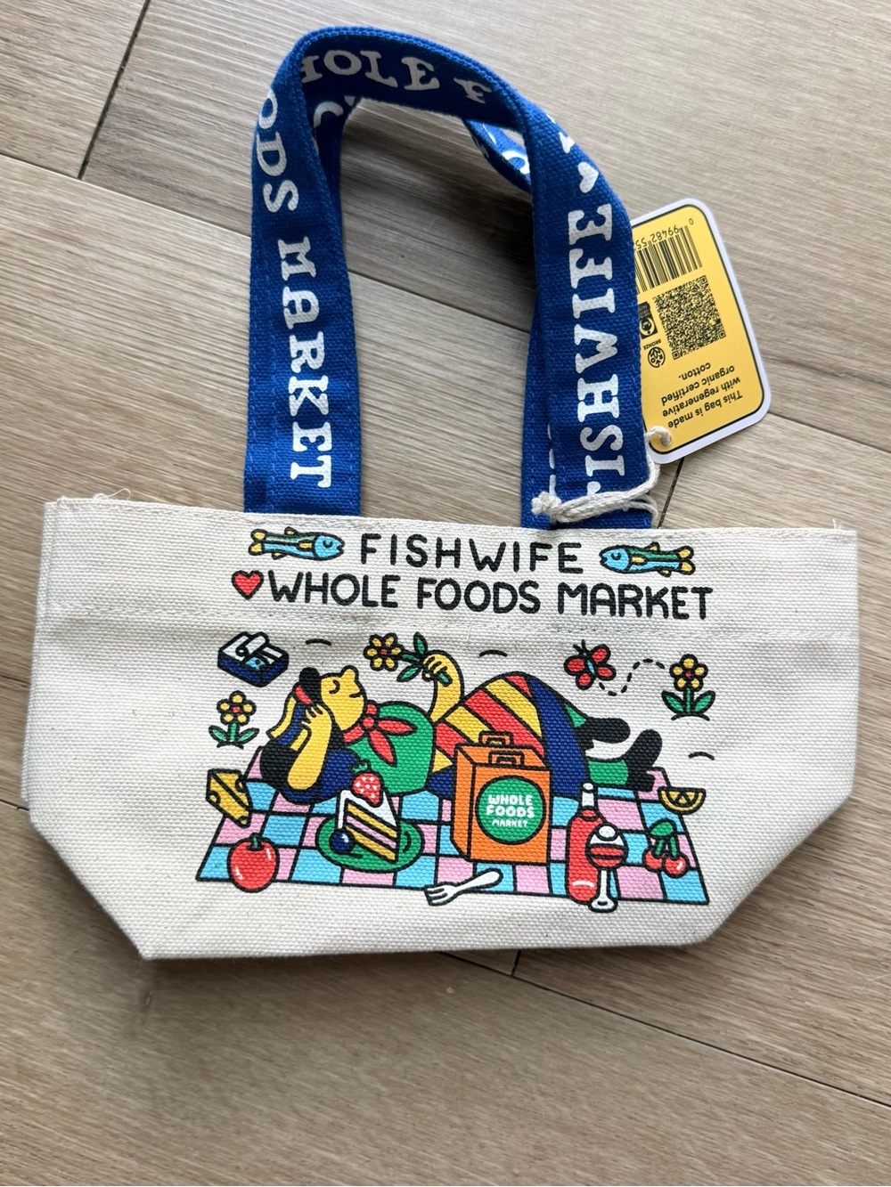 Fishwife x Whole Foods Market Mini Novelty Tote Bag NWT Limited Edition 2026